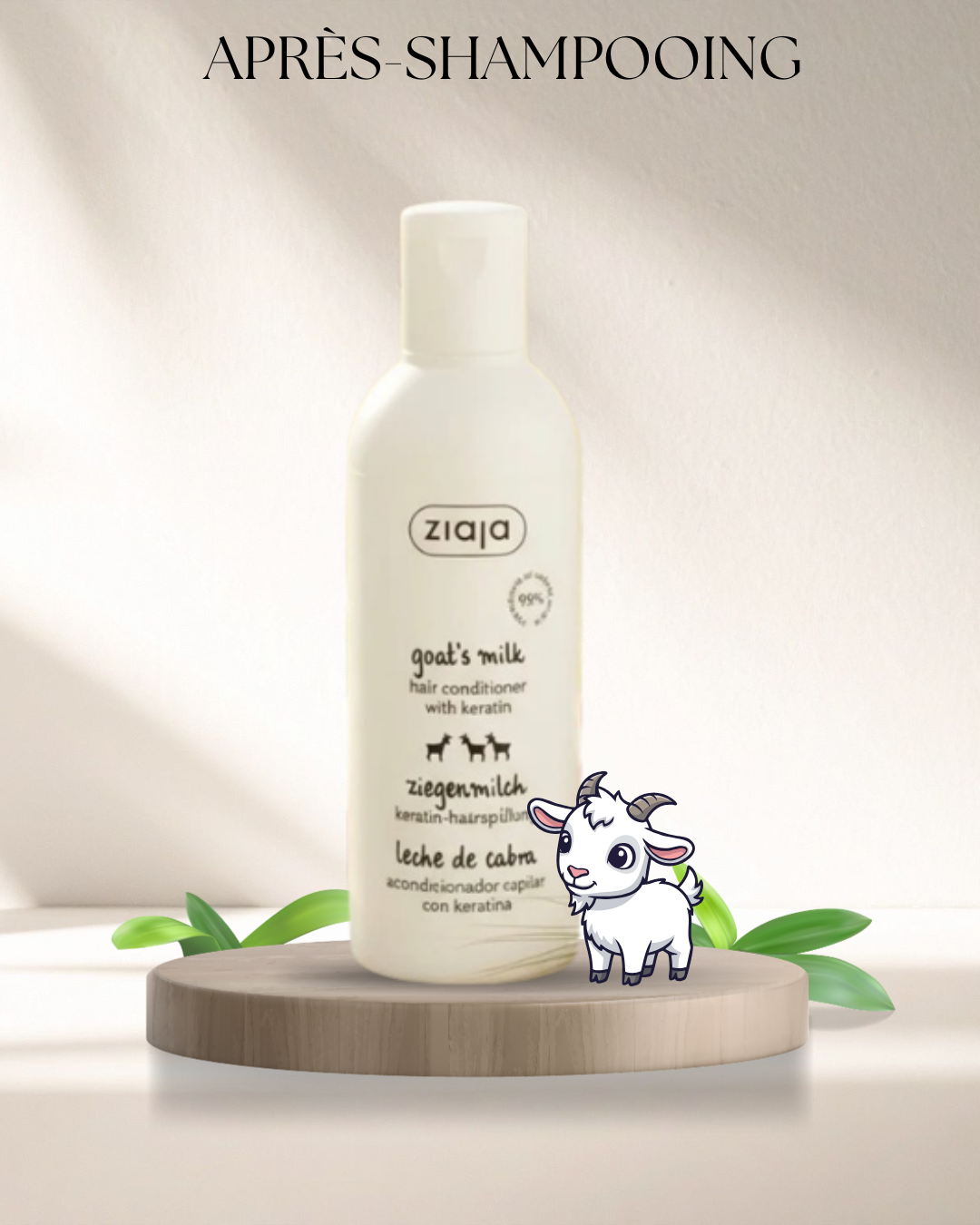 Après-shampooing  réparateur à la kératine et Lait de Chèvre