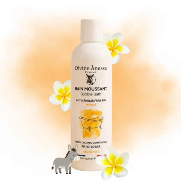 Bain moussant au lait d'ânesse BIO & Monoï